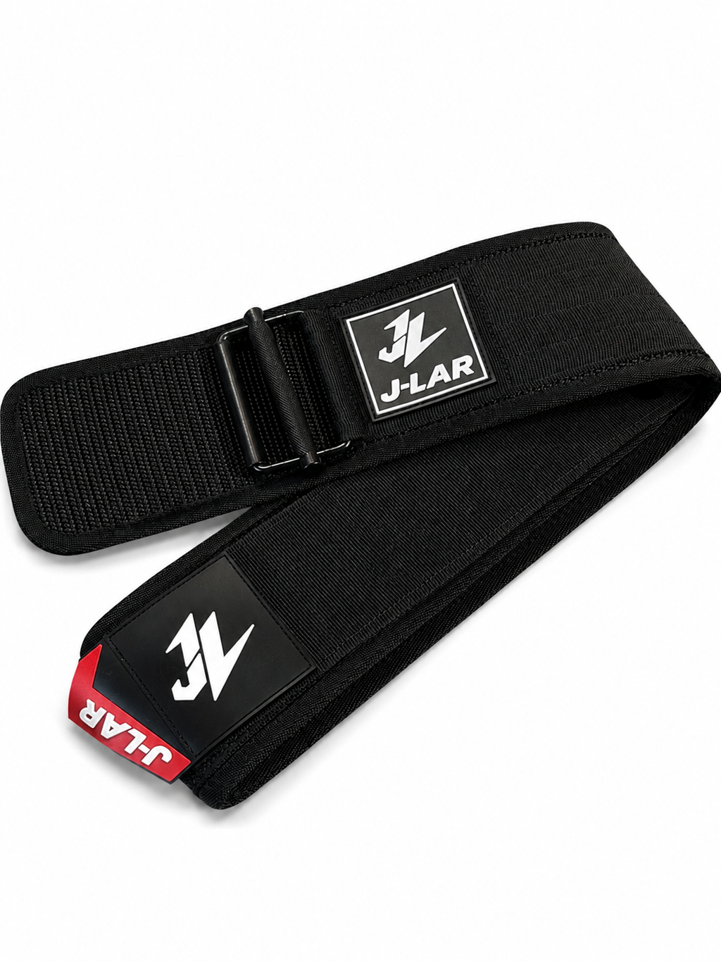 Cinturón lumbar J-LAR negro para halterofilia, sentadilla y peso muerto